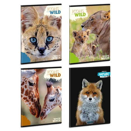 Füzet A/5 vonalas ARS UNA 32lap Icons of the wild 21-32