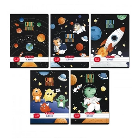 Füzet A/5 vonalas HERLITZ 32lap Space Adventures 21-32 vegyes, minta nem választható