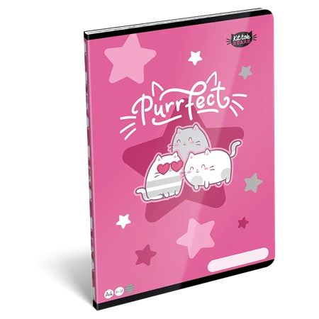 Füzet A/5 vonalas LIZZYSULI 32 lapos Kittok Stars Purrfect