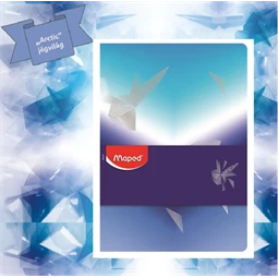 Füzet A/5 vonalas MAPED 80 lap Arctic jégvilág minta, tűzött jegyzetfüzet, vastagabb lapokkal