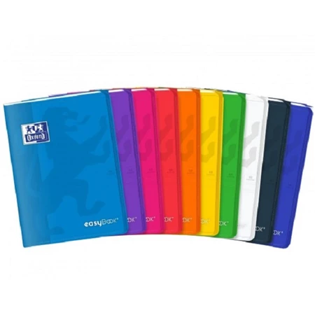 Füzet A/5 vonalas, OXFORD Easybook PPborító, 60 lapos belívek 90 g/m2 amin a tinta nem üt át, szín nem választható