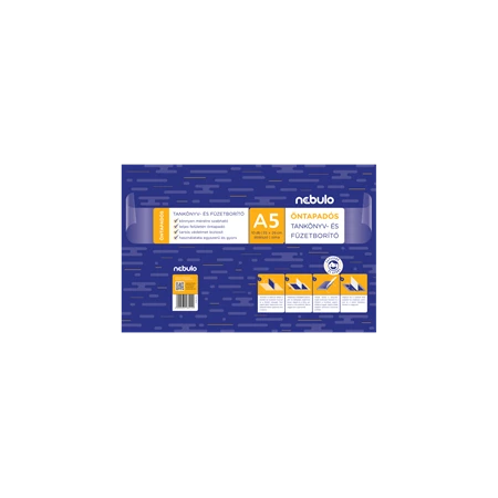 Tankönyv vagy füzetborító teljes felületen öntapadós A/5 Nebulo víztiszta, 10db/csomag