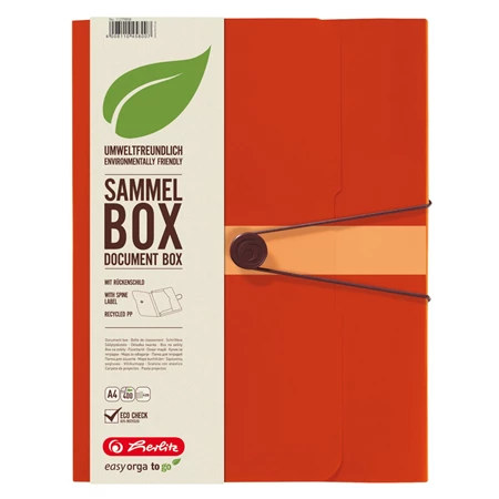 Füzetbox A/4 PP HERLITZ easy orga to go GREEN narancs