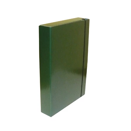 Füzetbox A/4 félkemény 5 cm sötétzöld