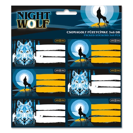 Füzetcimke ARS UNA 18db-os Nightwolf