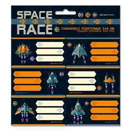 Füzetcimke ARS UNA 18db-os Space Race