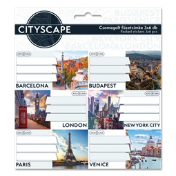 Füzetcimke ARS UNA 18db-os Cityscape