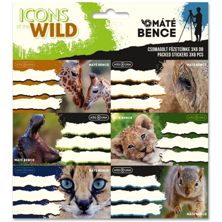 Füzetcimke ARS UNA 18db-os Máté Bence Icons of the Wild