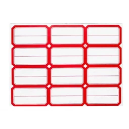 Füzetcimke egyszin 16db/ív 12x19,5cm/ív  2,5x4,8cm/db