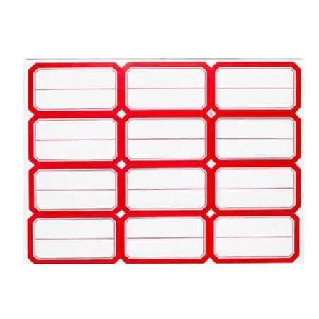 Füzetcimke egyszin 16db/ív 12x19,5cm/ív  2,5x4,8cm/db