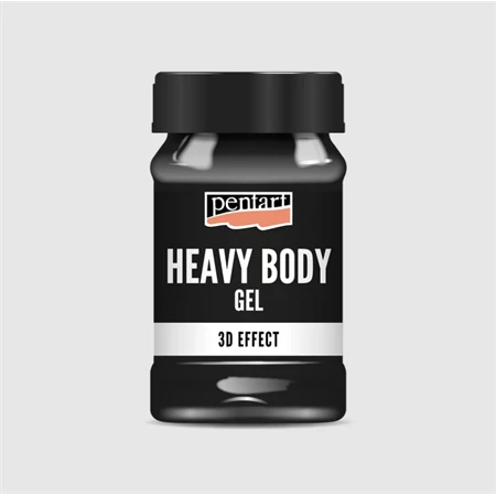 Gélpaszta PENTART sűrű fényes átlátszó 100ml fekete