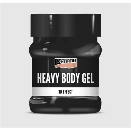 Gélpaszta PENTART sűrű fényes átlátszó 230ml fekete