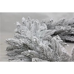 Girland fenyő, havas, 200 ággal műanyag 200 cm zöld, fehér