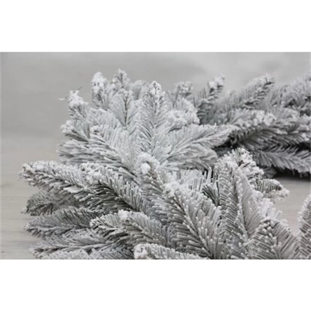 Girland fenyő, havas, 200 ággal műanyag 200 cm zöld, fehér