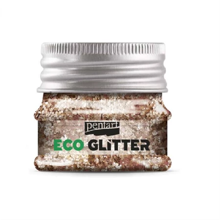 Glitter csillámpalából ECO  5gr. durva szemcsés rózsaarany színű