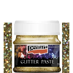 Glitterpaszta 50ml közepes lézerarany PENTART