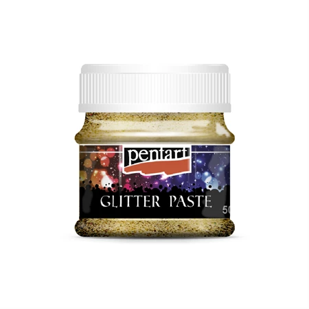 Glitterpaszta 50ml közepes lézerarany PENTART