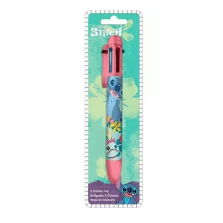 Golyóstoll 6 színű, Lilo és Stitch rózsaszín
