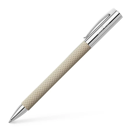 Golyóstoll Faber-Castell Ambition OpArt, fehér szín, csavar mechanikával