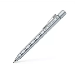 Golyóstoll FABER GLAM Grip gyöngyház silver színű test, írásszín kék, vonalvastagság: XB
