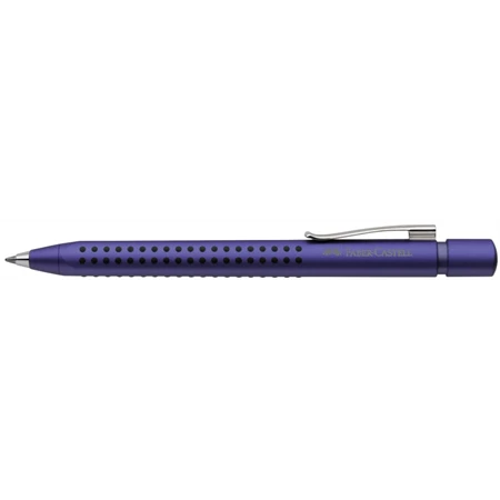 Golyóstoll Faber-Castell Grip 2011 metál kék test, írásszín fekete, vonalvastagság: F