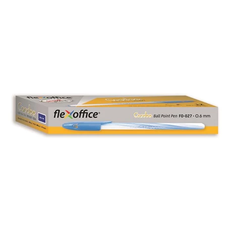 Golyóstoll FLEXOFFICE Candee 0,3 mm, kupakos, piros