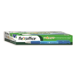 Golyóstoll FLEXOFFICE EasyGrip 0,4 mm, nyomógombos, kék