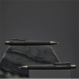 Golyóstoll Faber-Castell Poly Ball fekete színű test, írásszín kék, vonalvastagság: XB