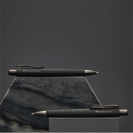 Golyóstoll Faber-Castell Poly Ball fekete színű test, írásszín kék, vonalvastagság: XB
