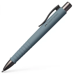 Golyóstoll Faber-Castell Poly Ball kőszürke színű test, írásszín kék, vonalvastagság: XB
