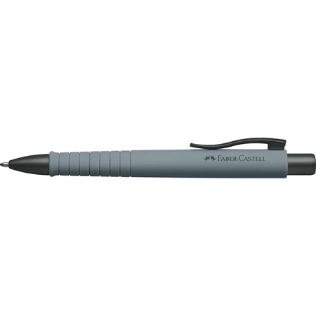 Golyóstoll Faber-Castell Poly Ball kőszürke színű test, írásszín kék, vonalvastagság: XB