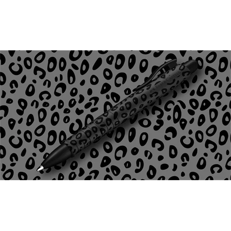 Golyóstoll Faber-Castell Poly Ball Leo Edition, párduc mintás fekete test, írásszín kék, vonalvastagság XB, Urban Jungle