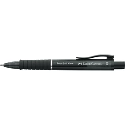 Golyóstoll Faber-Castell Poly Ball View fekete test, írásszín kék, vonalvastagság: XB