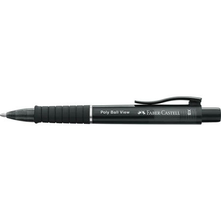 Golyóstoll Faber-Castell Poly Ball View fekete test, írásszín kék, vonalvastagság: XB