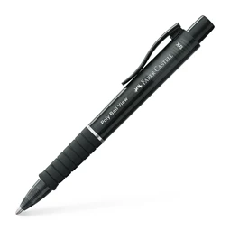 Golyóstoll Faber-Castell Poly Ball View fekete test, írásszín kék, vonalvastagság: XB