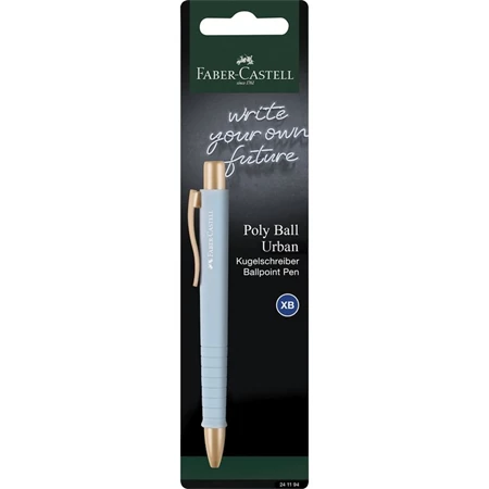 Golyóstoll Faber-Castell Polly Ball Urban vegyes színek, írásszín kék, bliszterben, vonalvastagság: XB
