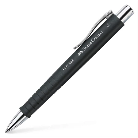 Golyóstoll Faber-Castell Polly Ball fekete színű test, írásszín kék, vonalvastagság: XB