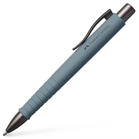 Golyóstoll Faber-Castell Polly Ball kőszürke színű test, írásszín kék, vonalvastagság: XB
