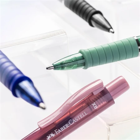 Golyóstoll Faber-Castell Poly Ball View rózsa árnyékok test, írásszín kék, vonalvastagság: XB
