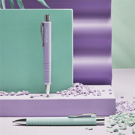 Golyóstoll  Faber-Castell Poly Ball édes lila színű test, írásszín kék, vonalvastagság: XB