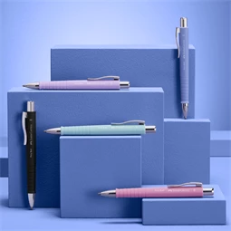 Golyóstoll Faber-Castell Poly Ball karibi kék színű test, írásszín kék, vonalvastagság: XB