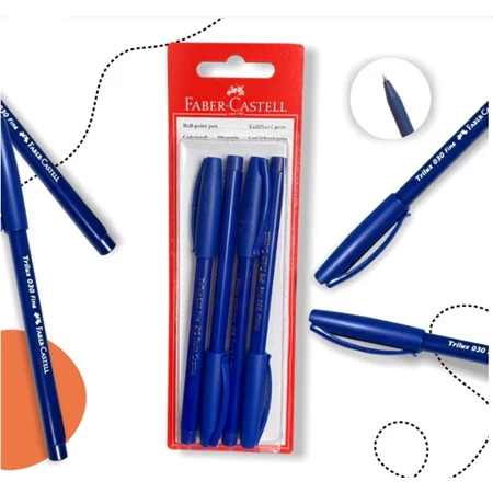Golyóstoll Faber-Castell Trilux 030F 4db/csomag