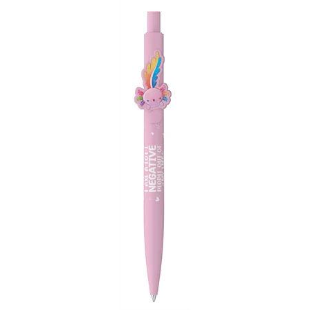 Golyóstoll ICO AXOLOTL formájú klipsz pasztell rózsaszín