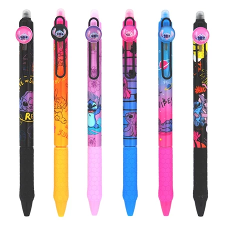 Golyóstoll Lilo és Stitch radírozható fekete-kék mintás COOLPACK