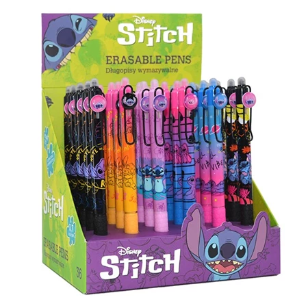 Golyóstoll Lilo és Stitch radírozható fekete-kék mintás COOLPACK