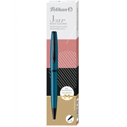 Golyóstoll PELIKAN Jazz Noble Elegance fém, díszdobozban, Aqumarine, kék tollbetéttel