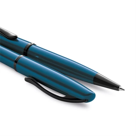 Golyóstoll PELIKAN Jazz Noble Elegance fém, díszdobozban, Aqumarine, kék tollbetéttel