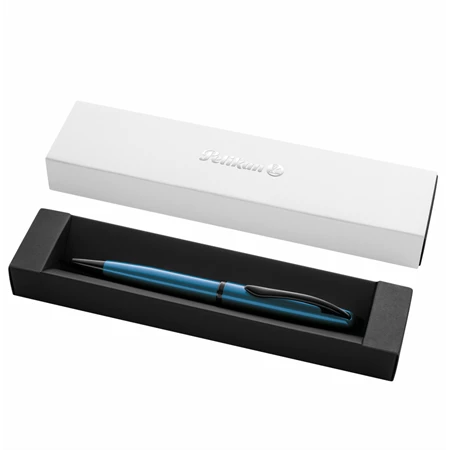 Golyóstoll PELIKAN Jazz Noble Elegance fém, díszdobozban, Aqumarine, kék tollbetéttel