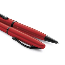 Golyóstoll PELIKAN Jazz Noble Elegance fém, díszdobozban, Red, kék tollbetéttel