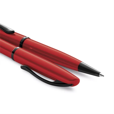 Golyóstoll PELIKAN Jazz Noble Elegance fém, díszdobozban, Red, kék tollbetéttel